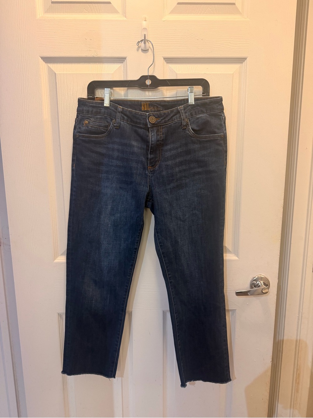 Kut from the Kloth Dark Blue Women's Straight-Leg Jeans